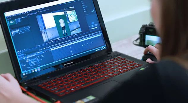 laptop with adobe after effects