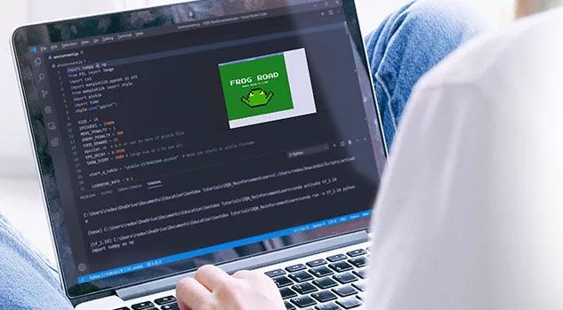 laptop with python code project