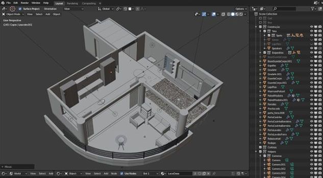 blender rendering of building