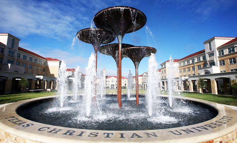 tcu texas christian university fountain