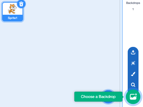 add backdrop to scratch menu